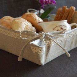 Lniany koszyk na pieczywo