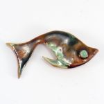 Broszka ceramiczna rybka - broszka ceramiczna rękodzieło
