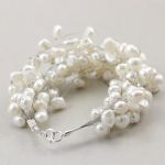 Perły w oplocie - bransoletka - 
