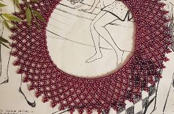 Naszyjnik Krywulka Czerwona Opalizowana Licynia