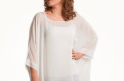 Biała szyfonowa bluzka-tunika Biała szyfonowa bluzka-tunika
