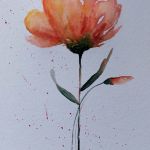 Kwiaty-akwarela formatu 32x24 cm  - 