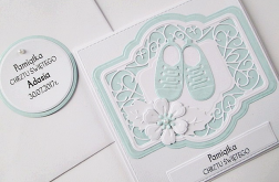 Kartka PAMIĄTKA CHRZTU z bucikami #5