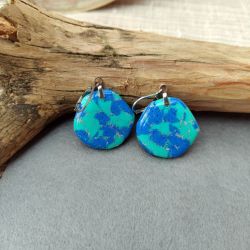 Oceaniczna Laguna – kolczyki z glinki polimerowej