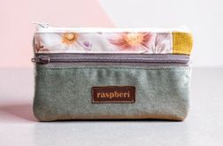 Portfelik z weluru w kwiaty