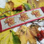 jesienna zakładka - haft krzyżykowy