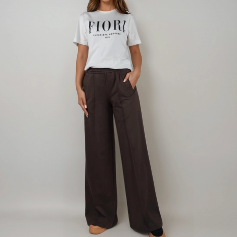 Spodnie z dzianiny dresowej wide-leg