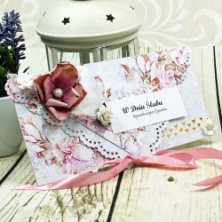 Kartka z okazji ślubu-różana delikatność