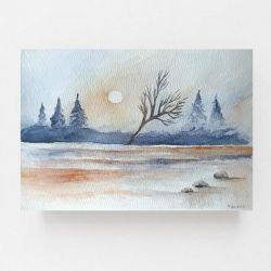 Pejzaż 72-akwarela formatu A5