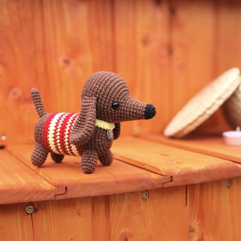 Maskotka jamniczek, Zabawka piesek, Jamnik, Prezent dla dziecka