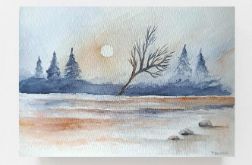 Pejzaż 72-akwarela formatu A5