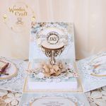 Exploding box komunijny kartka "ShadesOfBlue" - 