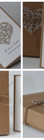 Stylowy zestaw kartka pudełko rustyk M