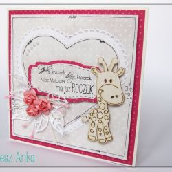Kartka na ROCZEK dla dziewczynki