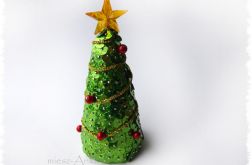 Zielona choinka cekinowa