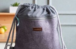 Szary workoplecak z przednią kieszenią