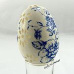 Jajko ażurowe "Niebieskie kwiaty" - teofano atelier, ażur