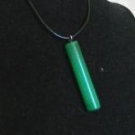 Zielony kwarc Kocie Oko, minimalistyczny wisiorek uniseks - 