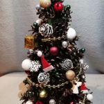 Dekoracja choinka świąteczna stroik 35 cm - 