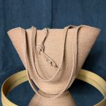 Torba Szyta Sznurek Bawełniany - Karmel