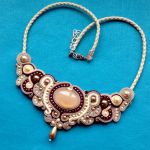 Naszyjnik Beż & Marsala - 