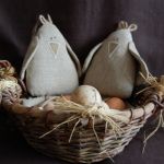 Lniane kurki zawieszki - 