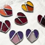 Serduszko Czerwone- technika Tiffany'ego - 