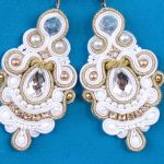 Kolczyki Złoto & Biel - 