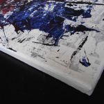Obraz abstrakcja akryl Crimson Monaster Blue - Narożnik