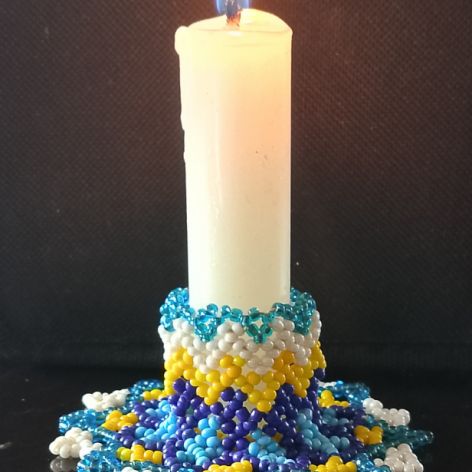 Świecznik z koralików TOHO