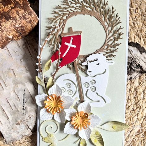 085-Wielkanoc-kartka wielkanocna z barankiem