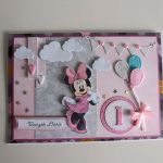Personalizowana kartka na roczek urodzinowa ręcznie robiona A5 Minnie - Personalizowana kartka na roczek urodzinowa ręcznie robiona A5 Minnie
