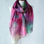 Ręcznie barwiony szal jedwabny /232/ - szalik dla kobiet