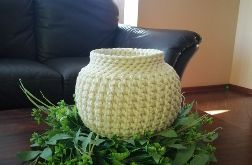 Koszyk - wazon szydełkowy 15cmx15cm