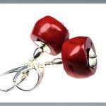 Srebro Koral kolczyki - 