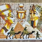 Papirus, Nefertiti i Tutanchamon, Obraz 30x40 cm, Oryginalny 100%, Starożytny Egipt, papier papirusowy 19 - 
