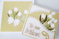 Kartka TO JEST MIŁOŚĆ z tulipanami