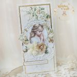Kartka komunijna pamiątka "BeigeRoses1"GOTOWA - 