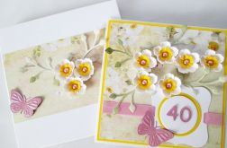 Kartka ŻYCZENIA URODZINOWE z narcyzami