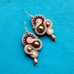 Kolczyki Beż & Marsala - 