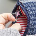 Patchworkowe etui na klucze w pepitkę – portfelik handmade - 