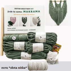 Zestaw DIY ZRÓB TO SAMA: MAKRAMA ecru-złoto