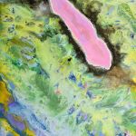 Kompozycja prac na płótnie,  Hillier- Whitsunday i bukowe zauroczenie,  50x40x2 cm. - 