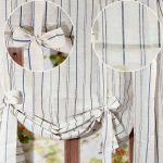 Roleta lniana w prążki panel boho do kuchni do pokoju 140/100cm - 