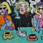 obraz olejny kabaret pod czarnym kotem - 