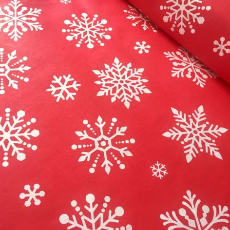Tkanina bawełna- świąteczna śnieżynka
