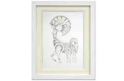 Centaurea, rysunek, grafika, oryginalny obraz
