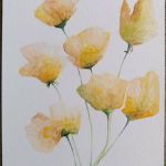 KWIATY-akwarela formatu -32/24 cm.  - 