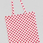 Torba na zakupy,bawełniana torebka na ramię,shoperka w groszki. - 