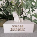 Pudełko na chusteczki-Sweet Home - 01 - drewniane pudełko na chusteczki